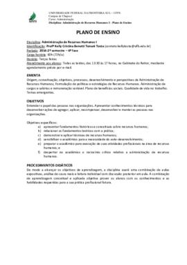 Administração de Recursos Humanos I