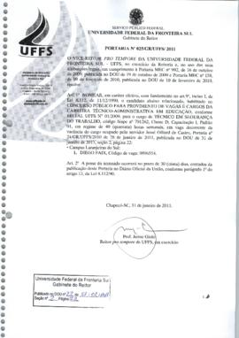 Portaria 025-GR-2011