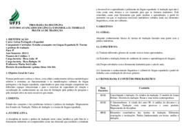 Estudos Avançados em Língua Espanhola II