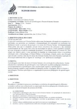 Teorias da Aprendizagem e Desenvolvimento Humano