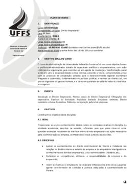 Direito Empresarial I