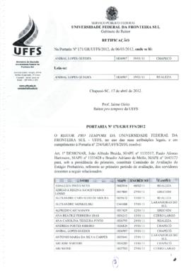 Portaria 171-GR-2012 Retificação