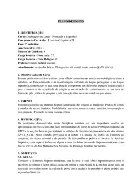 Literatura Hispânica III