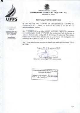 Portaria 857-GR-2012