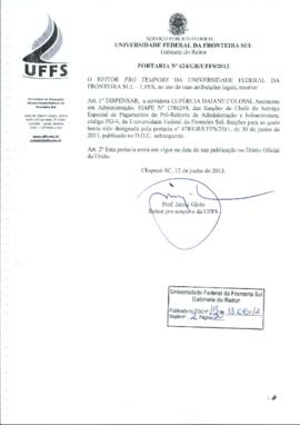 Portaria 624-GR-2012