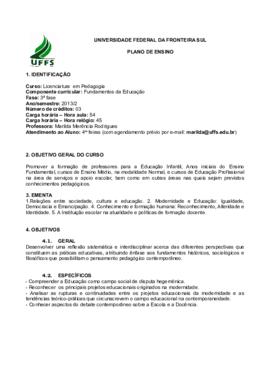 Fundamentos da Educação