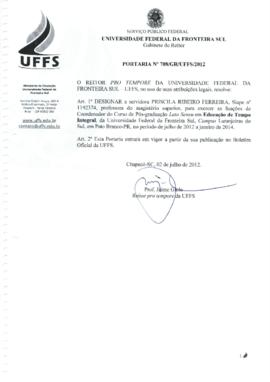Portaria 708-GR-2012