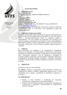 Teoria Cooperativista I