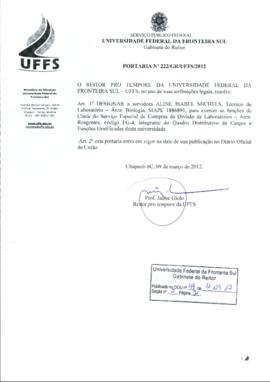 Portaria 222-GR-2012