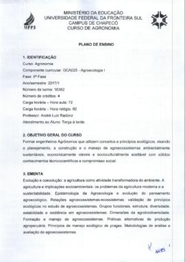 Agroecologia I