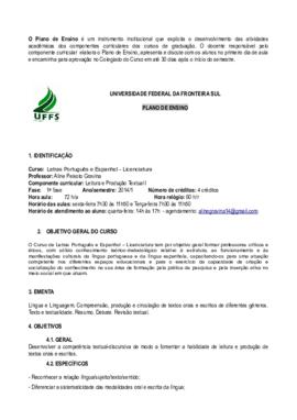 Leitura e Produção Textual I