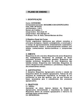 Bioquímica Agropecuária