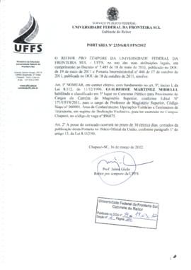 Portaria 233-GR-2012
