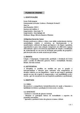 Leitura e Produção Textual I