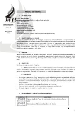 Modelos de Excelência na Gestão