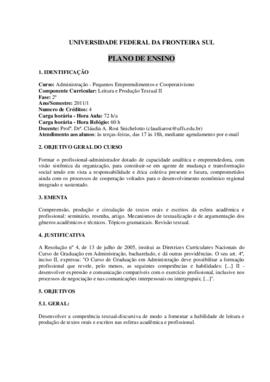 Leitura e Produção Textual II