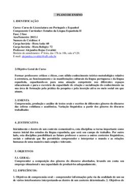Estudos da Língua Espanhola II