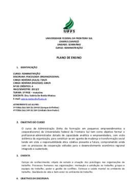 Psicologia Organizacional