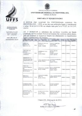 Portaria 922-GR-2012