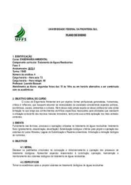 Tratamento de Águas Residuárias