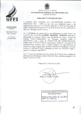 Portaria 487-GR-2013