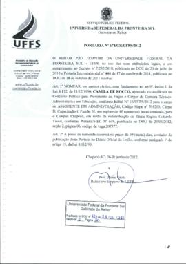 Portaria 674-GR-2012