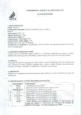 Estágio Curricular Supervisionado IV