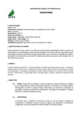 Política Educacional e Legislação do Ensino no Brasil