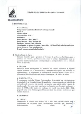 História Contemporânea II