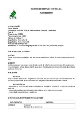 Meio Ambiente, Economia e Sociedade