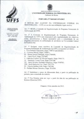 Portaria 960-GR-2012