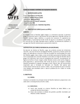 História da Filosofia Medieval