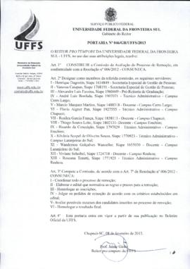 Portaria 046-GR-2013