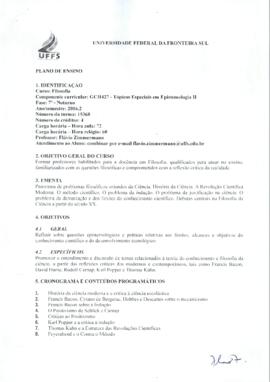 Tópicos Especiais em Epistemologia II