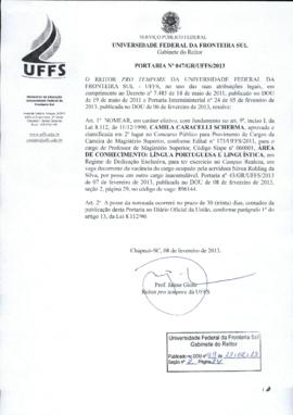 Portaria 047-GR-2013