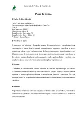 Iniciação à Prática Científica
