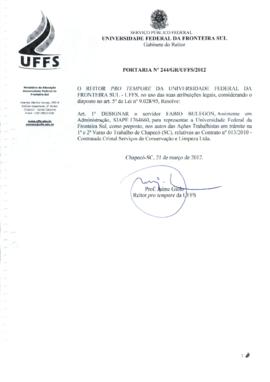 Portaria 244-GR-2012
