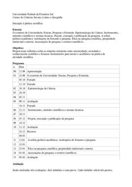 Iniciação à Prática Científica