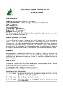Estudos da Língua Portuguesa II