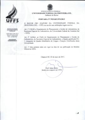 Portaria 392-GR-2013