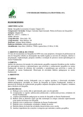 Estágio Curricular Supervisionado I
