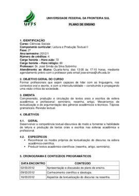 Leitura e Produção Textual II