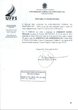 Portaria 672-GR-2012