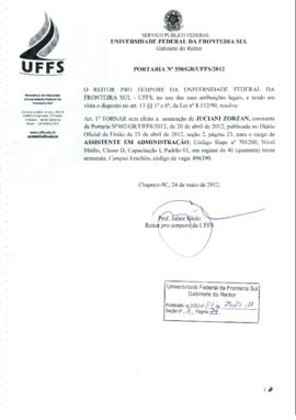 Portaria 550-GR-2012
