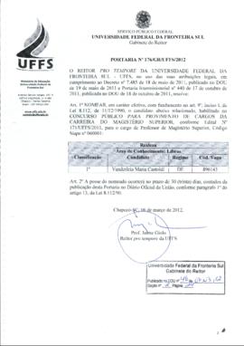 Portaria 176-GR-2012