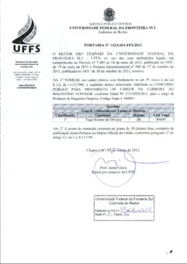 Portaria 142-GR-2012
