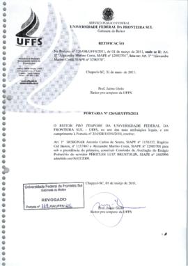 Portaria 126-GR-2011 Retificação