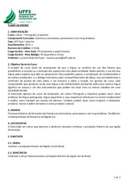 Literatura Catarinense, Paranaense e Sul-Rio-Grandense