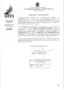 Portaria 376-GR-2012