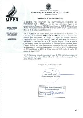 Portaria 592-GR-2012
